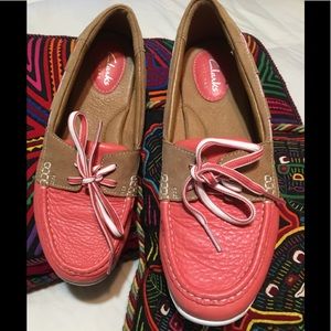 Clarks leather boat shoes